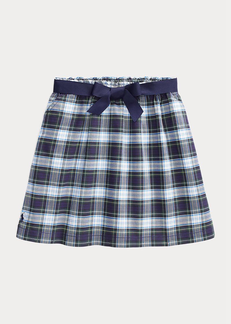 Faldas Ralph Lauren Niña 7-14 Años Tartan Plaid Oxford Chile Azul Marino ERYZP-3529